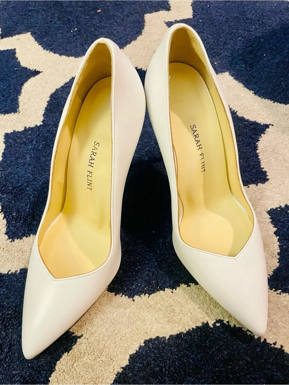 Sarah Flint Perfect Pump 100 White  Calf